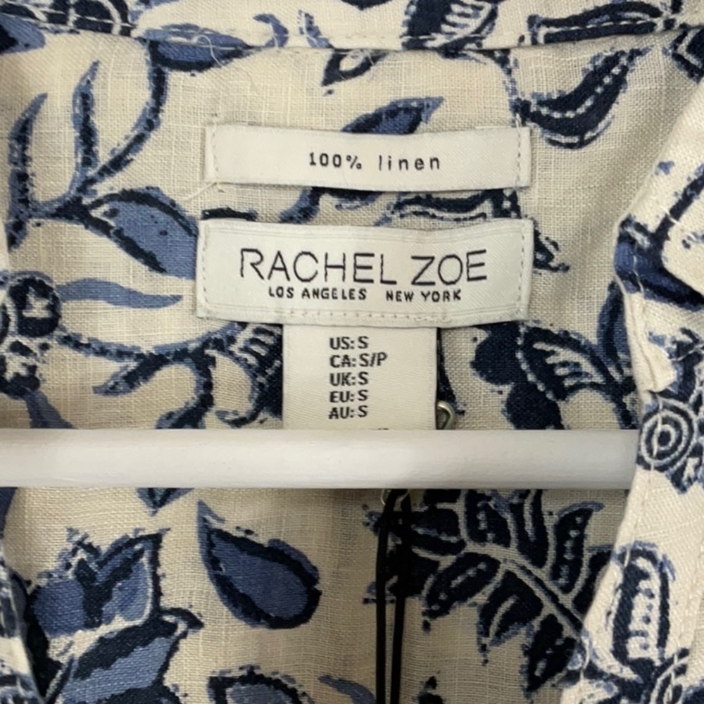 Rachel Zoe linen button up shirt - Picture 2 of 7